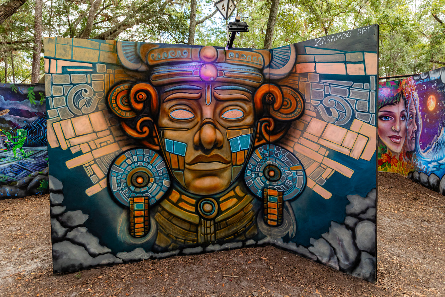 'Tribal Man'-ZaramboArt-2023|Mural Maze Canvas Print image 2