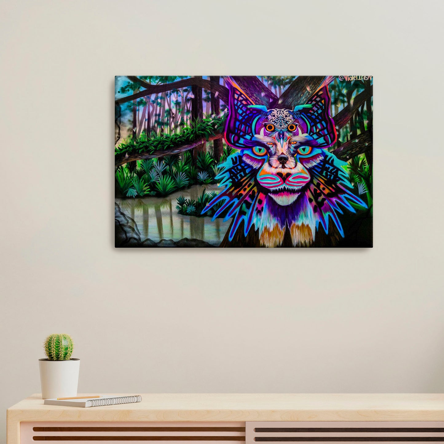 'Pareidolia Swamp'-VioletIris-2023|Mural Maze Canvas Print image 0