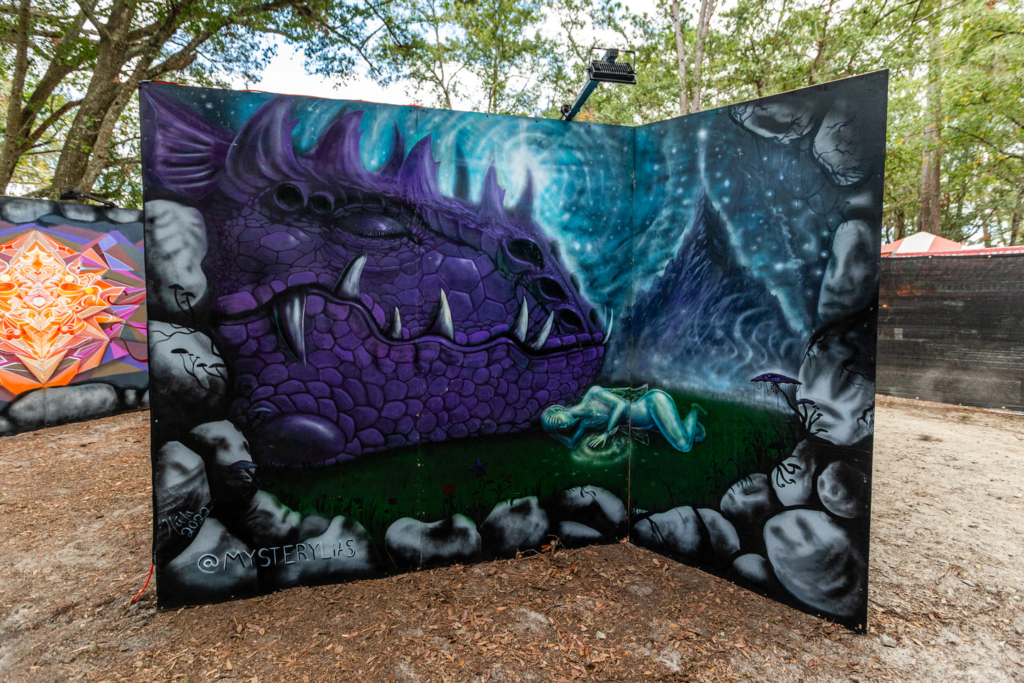 'Purple Dragon' 2022-Mysterylias | Mural Maze Paper Print image 1