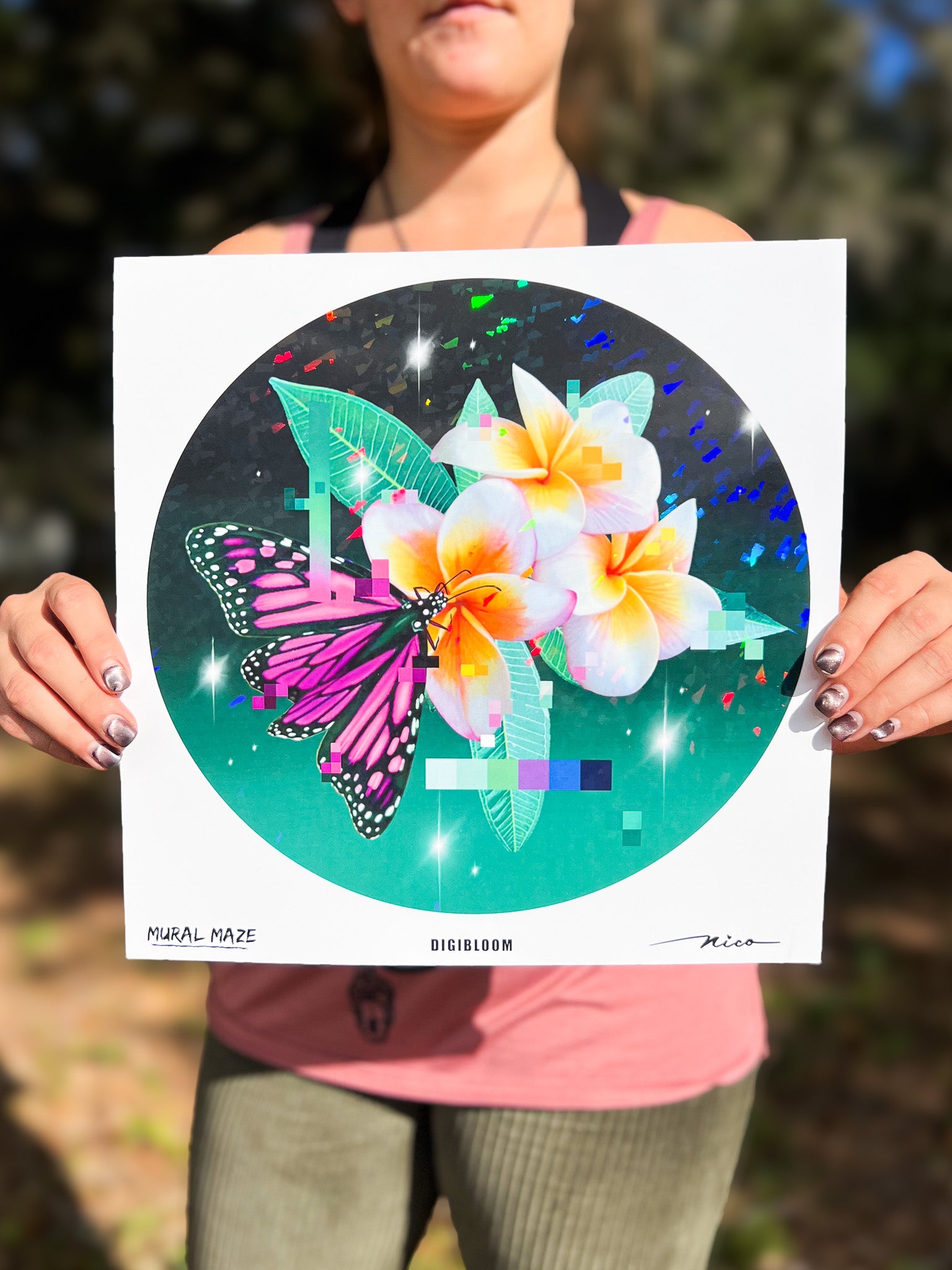 "Digibloom" Holographic Print by Nico image 0