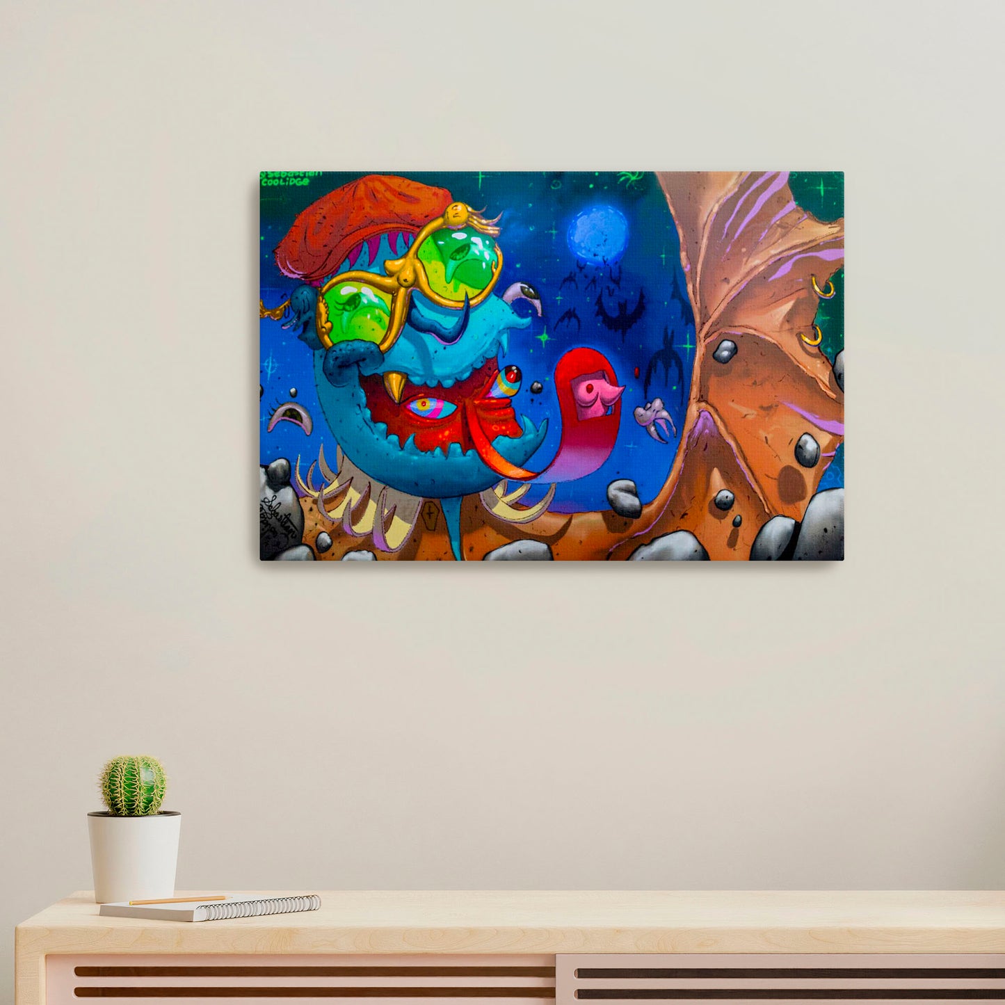 'Coolidge Creature'-Sebastian Coolidge-2023|Mural Maze Canvas Print image 0