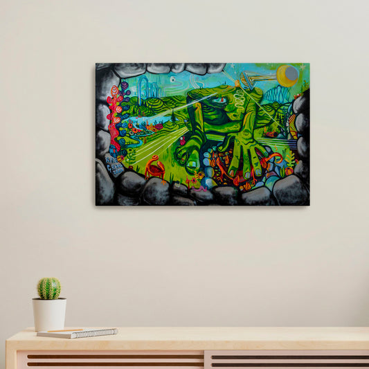 'Green Giant'-Rae Grand-2022|Mural Maze Canvas Print image 0