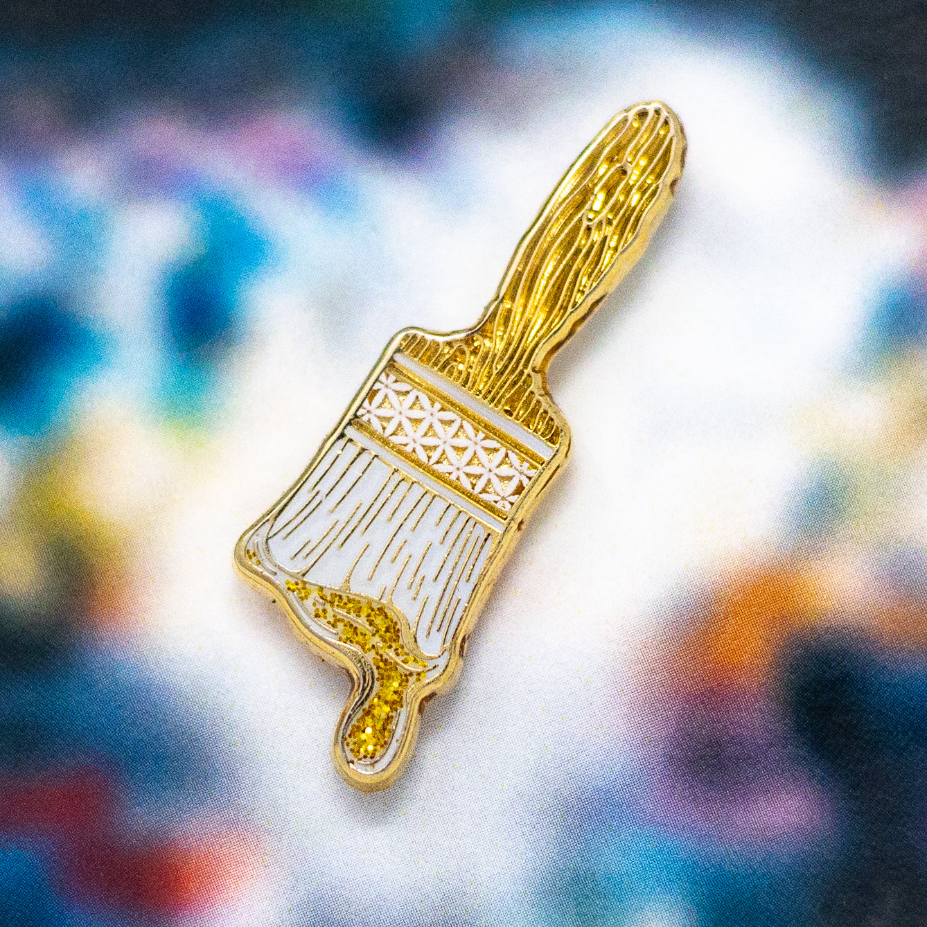 "AIS Badge Of Honor" Paintbrush Pin - Gold Badge image