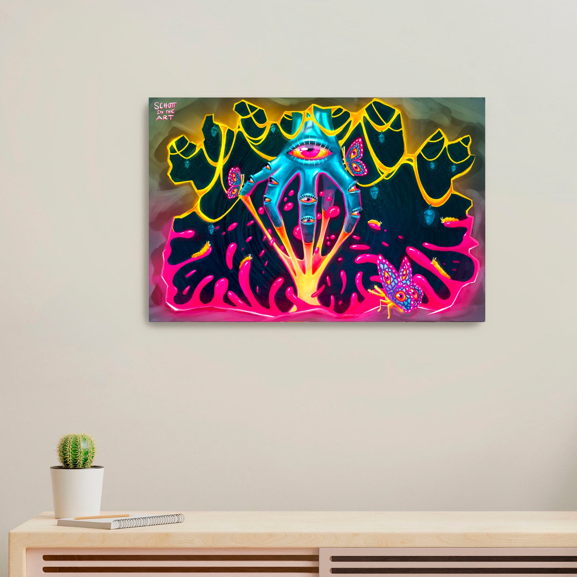 'Danger Goo'-SchottintheArt-2023|Mural Maze Canvas Print image 0