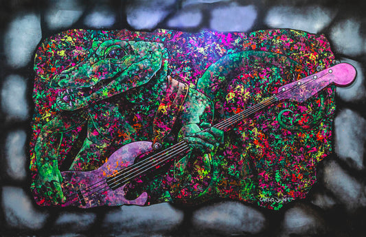 'Guitar Gator'- Andrew Wagner | Mural Maze Paper Print image 0