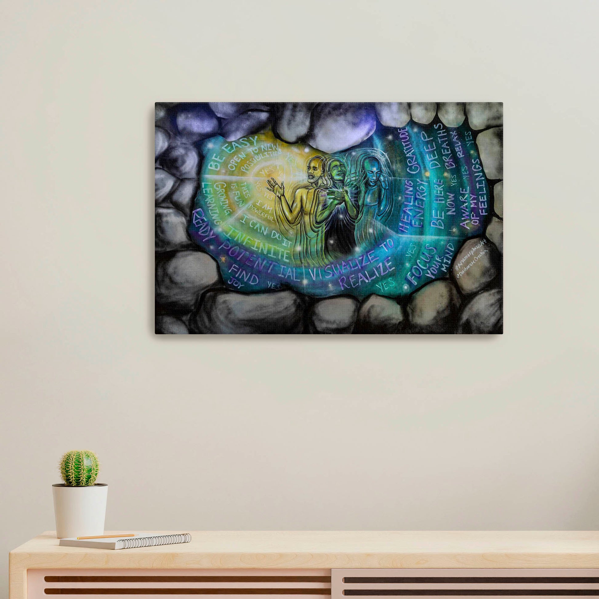 'Deliberate Creation' - Anamorphosis Art | Mural Maze Canvas Print image 0