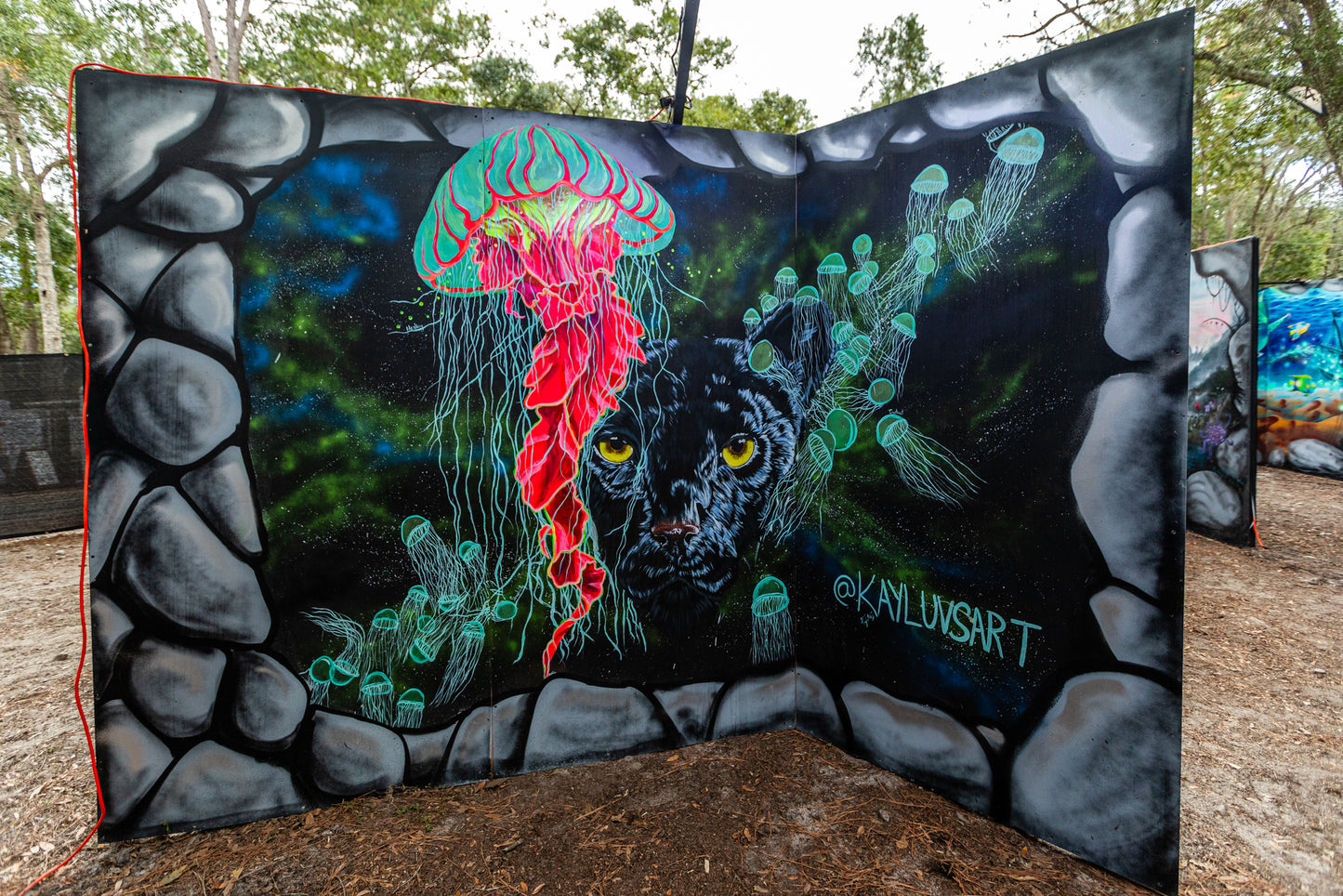 'Jellyfish Panther' - KayLuvsArt | Mural Maze Paper Print image 1