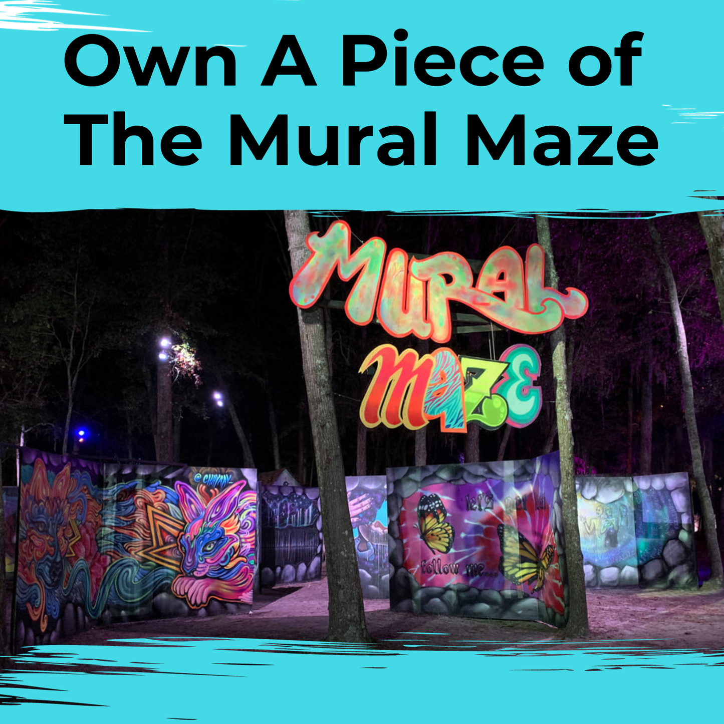 Own A Piece of The Mural Maze on Canvas - Hulaween 2023 image 0