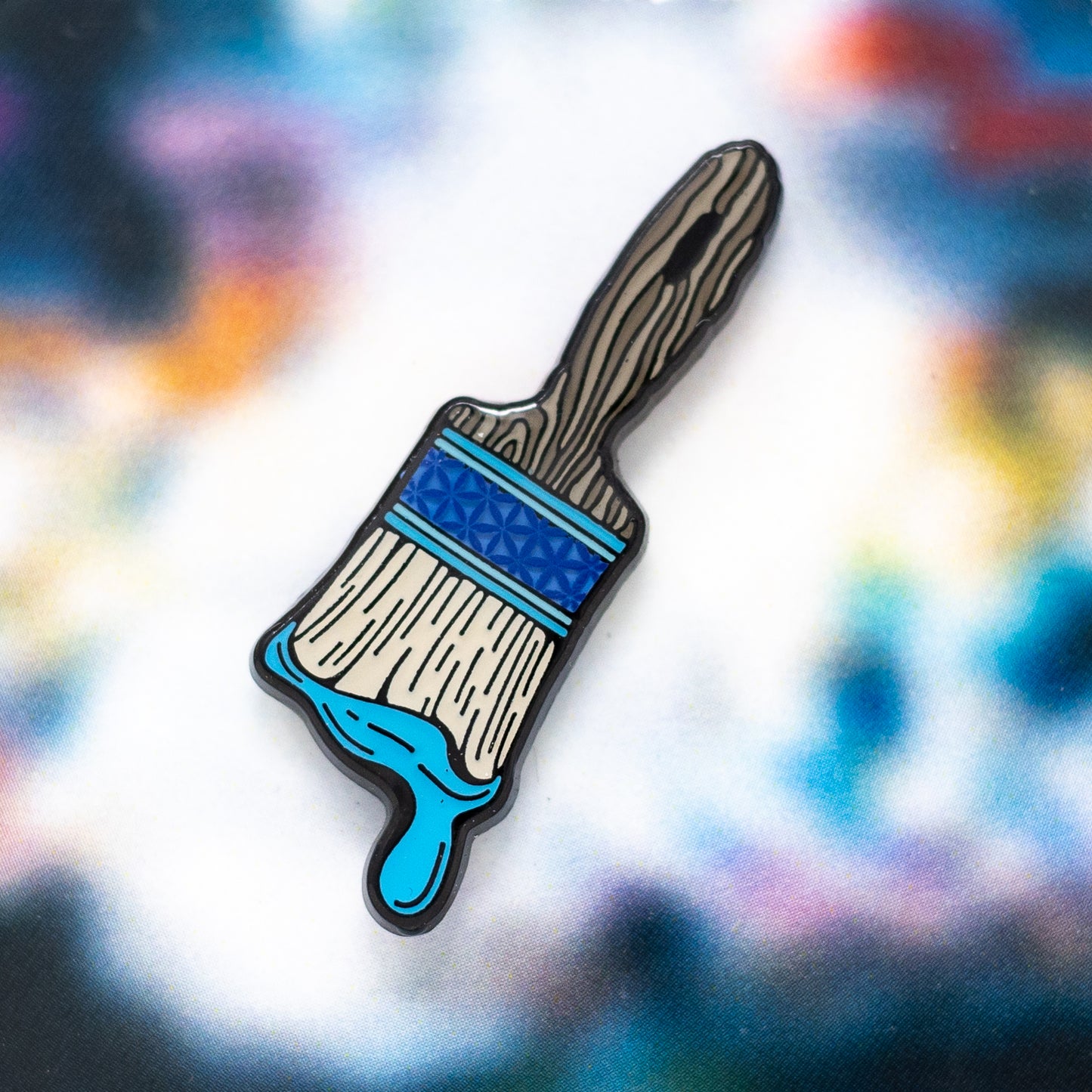 "AIS Badge Of Honor" Paintbrush Pin - Blue Badge image