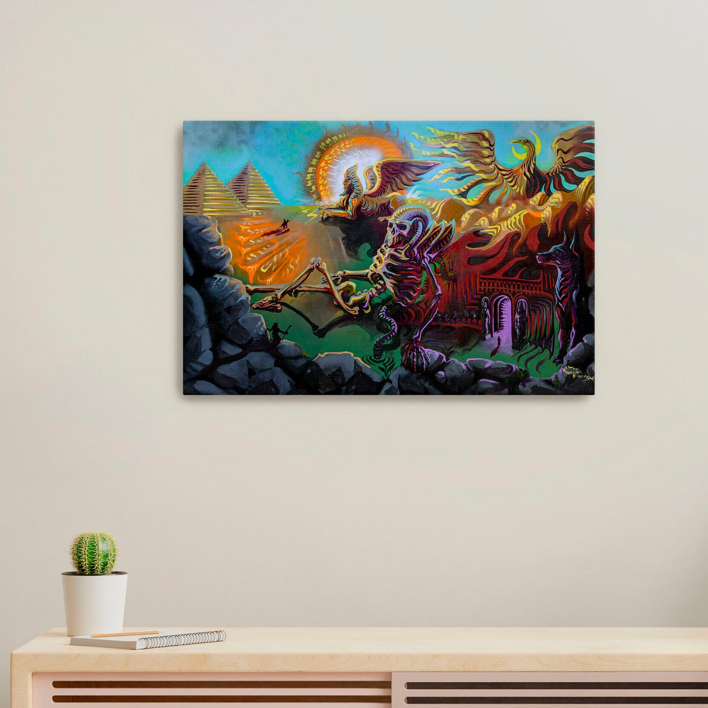 'Egypt Vibes'-The Torus Energy-2019|Mural Maze Canvas Print image 0