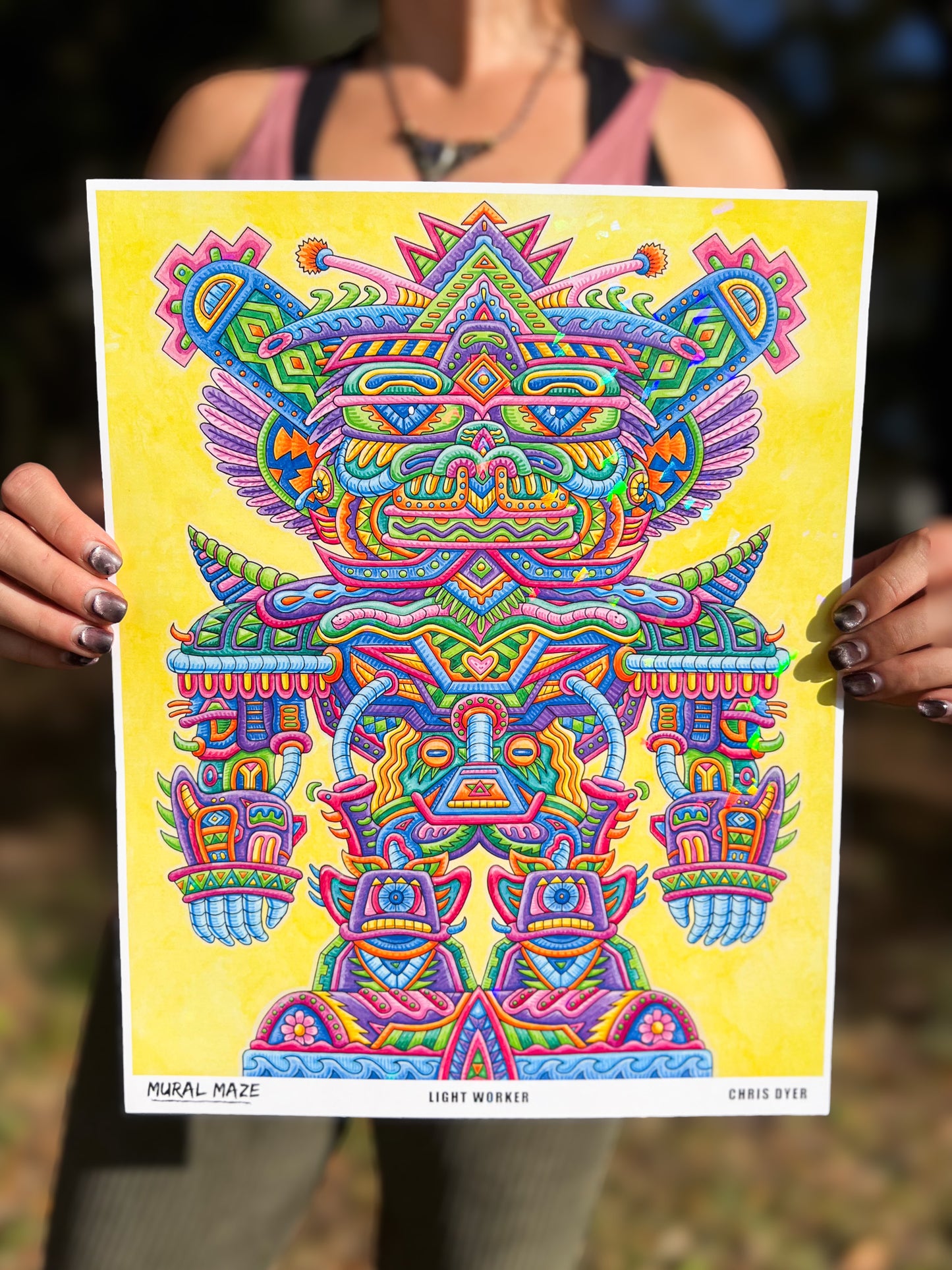 "Light Worker" Holographic Print by Chris Dyer image 0