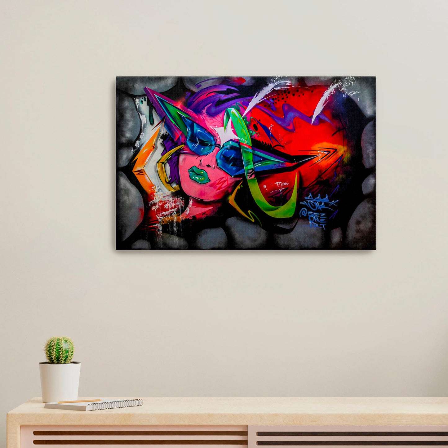 'Cool Girl'-See One|Mural Maze Canvas Print image 0