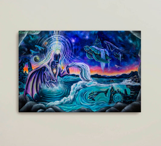 'Purple Water Goddess' - FlowKateofMind | Mural Maze Canvas Print image 0