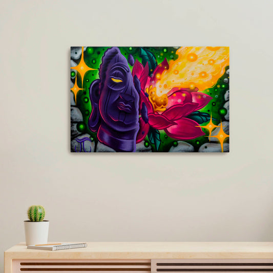 'Buddha Flower 2022'- Jesse Jones | Mural Maze Canvas Print image 0