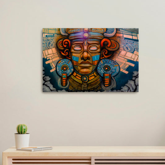 'Tribal Man'-ZaramboArt-2023|Mural Maze Canvas Print image 0