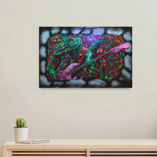 'Guitar Gator'- Andrew Wagner | Mural Maze Canvas Print image 0