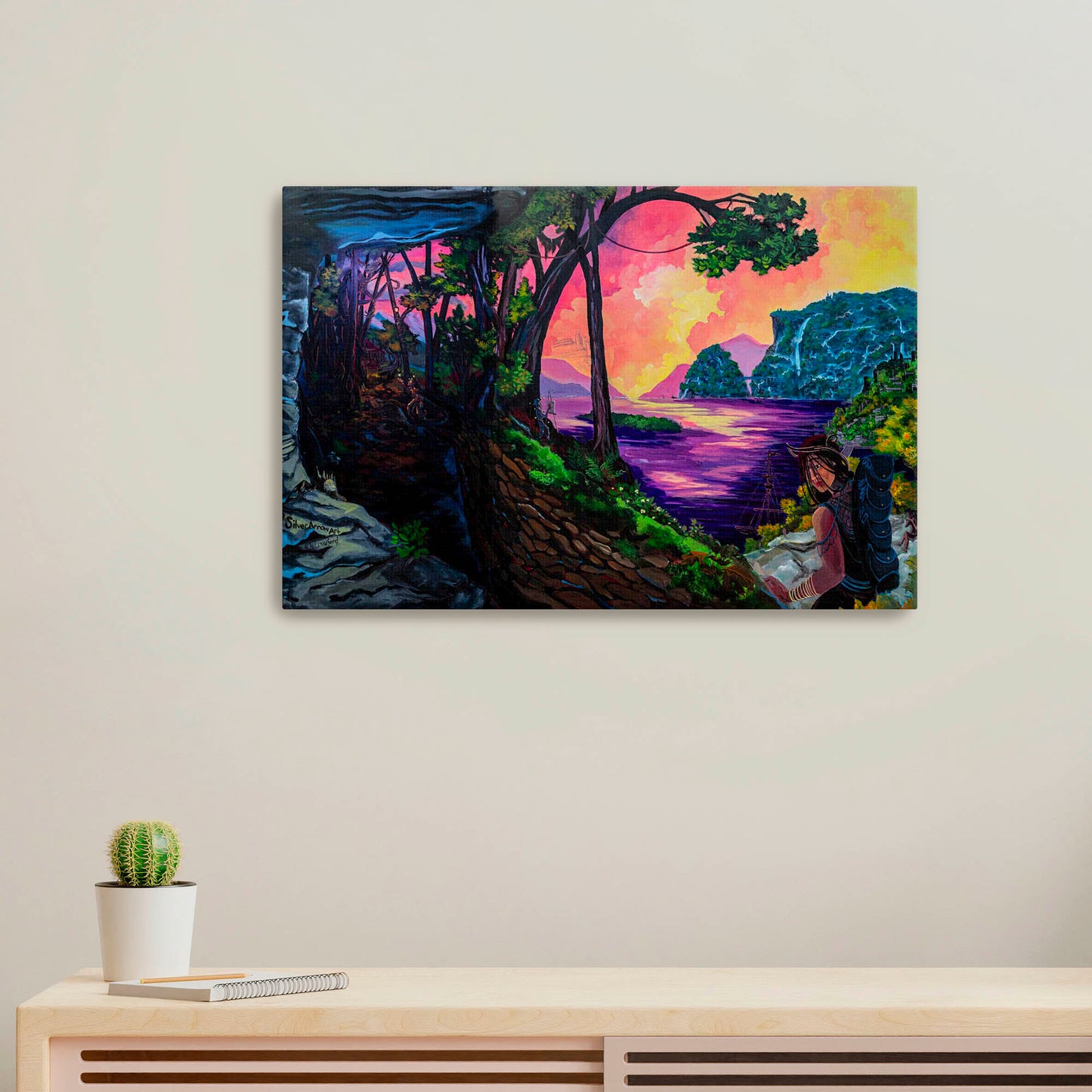 ‘Discovery Cove‘- H.L. Crawford x SilverArrow Collab | Mural Maze Canvas Print image 0