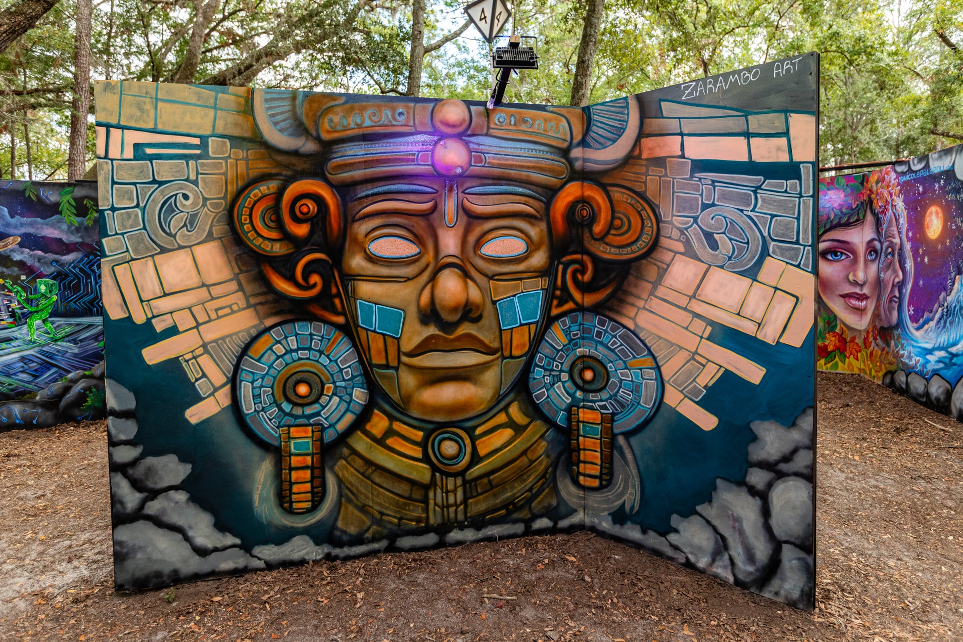 'Tribal Man'-ZaramboArt-2023|Mural Maze Canvas Print image 2