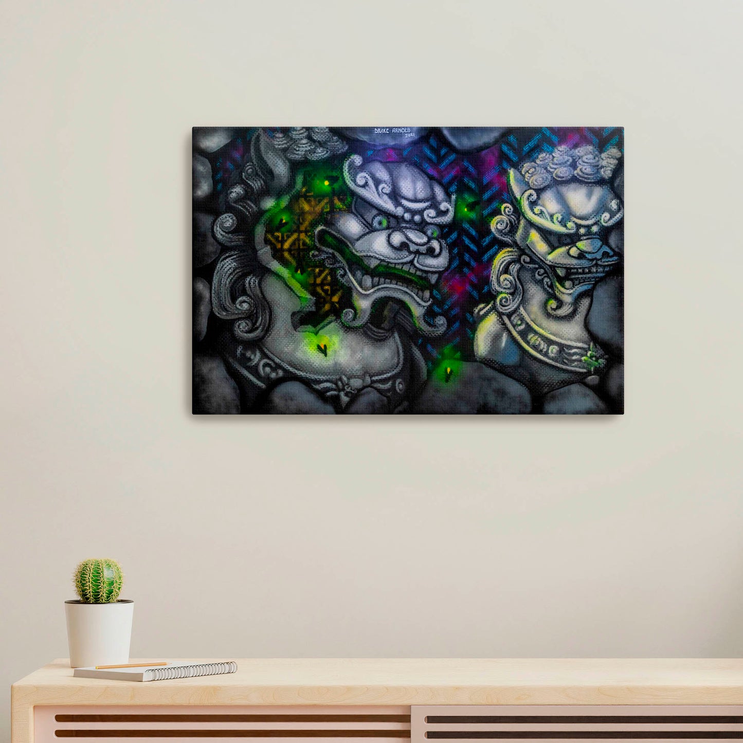 'Gargoyles'-Drake Arnold-2021|Mural Maze Canvas Print image 0