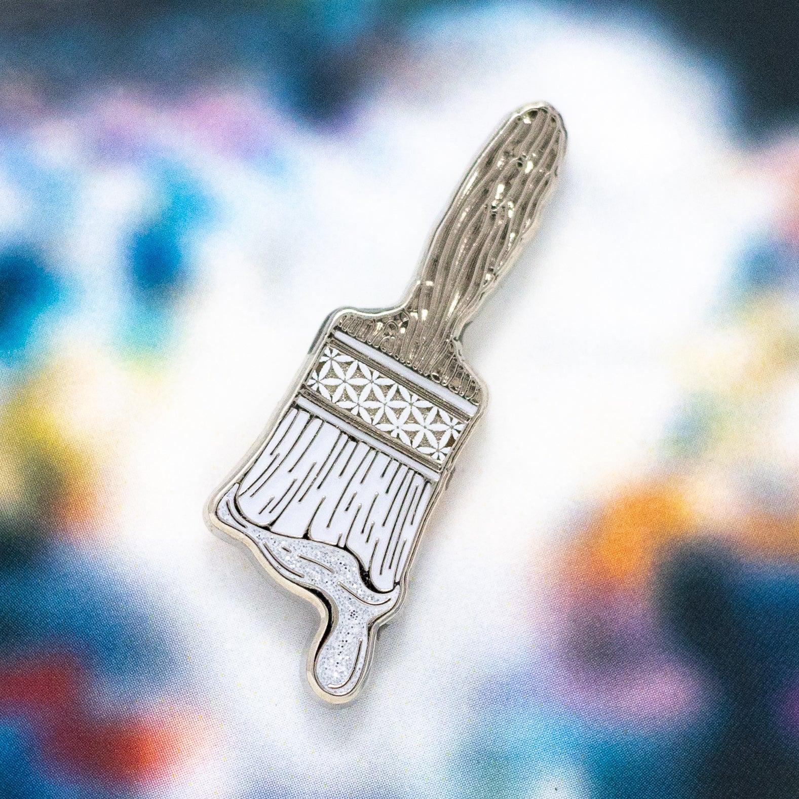 "AIS Badge Of Honor" Paintbrush Pin - Silver Badge image