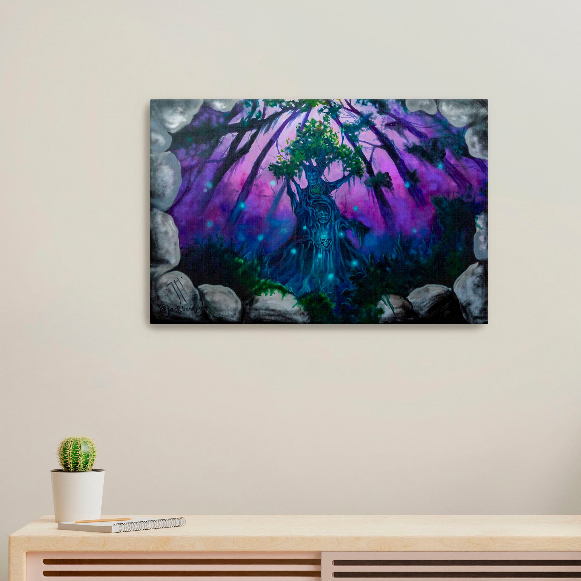 'The Tree of Life & Death'-Jack Henry-2022 |Mural Maze Canvas Print image 0